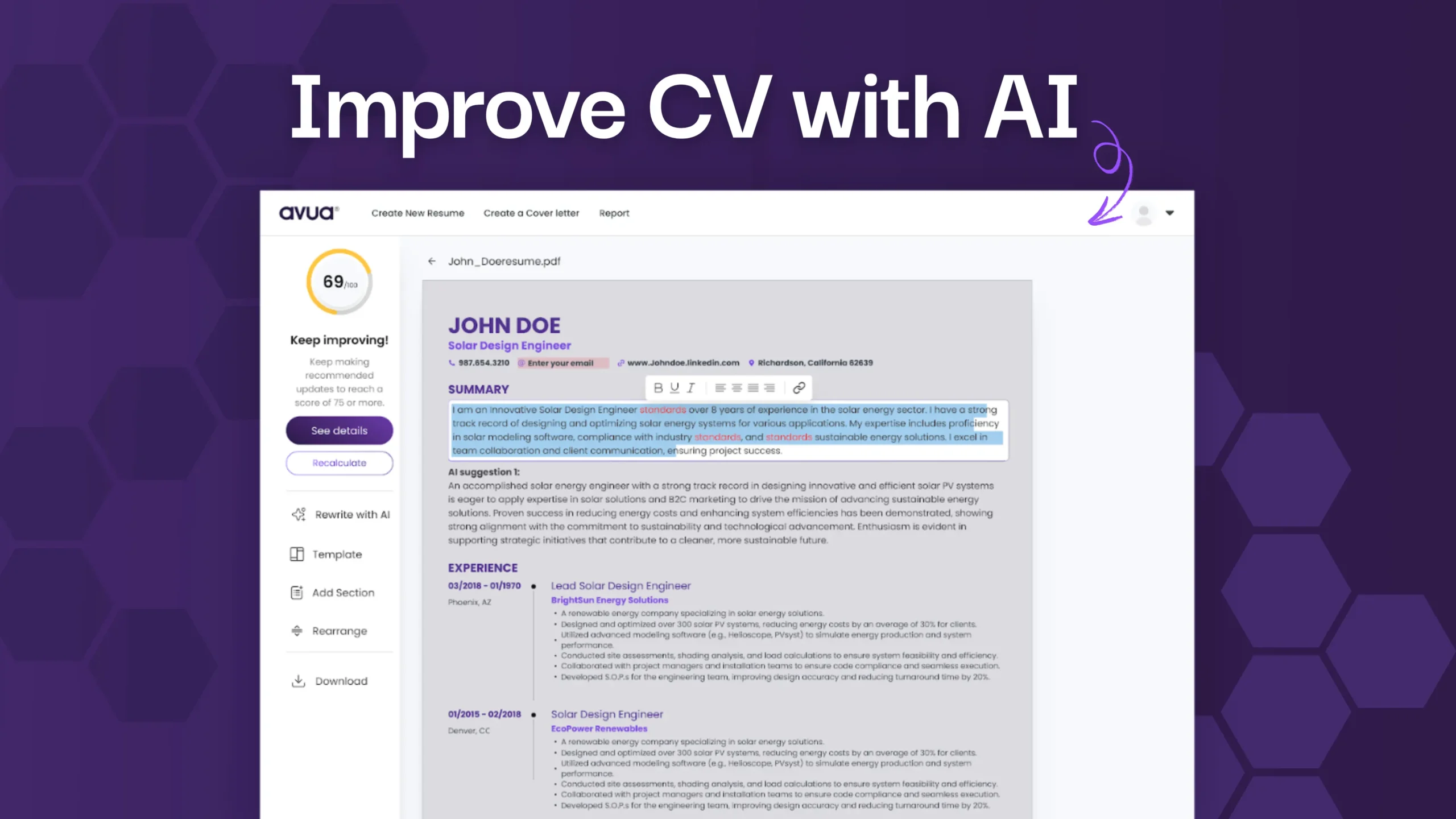 improve cv with ai