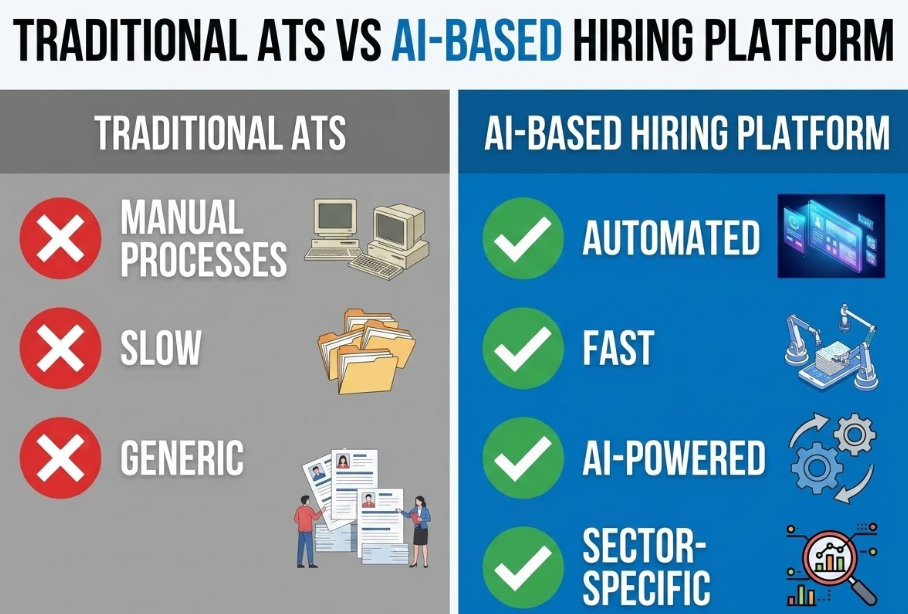 Traditional ATS VS AI-Based Hiring Platform
