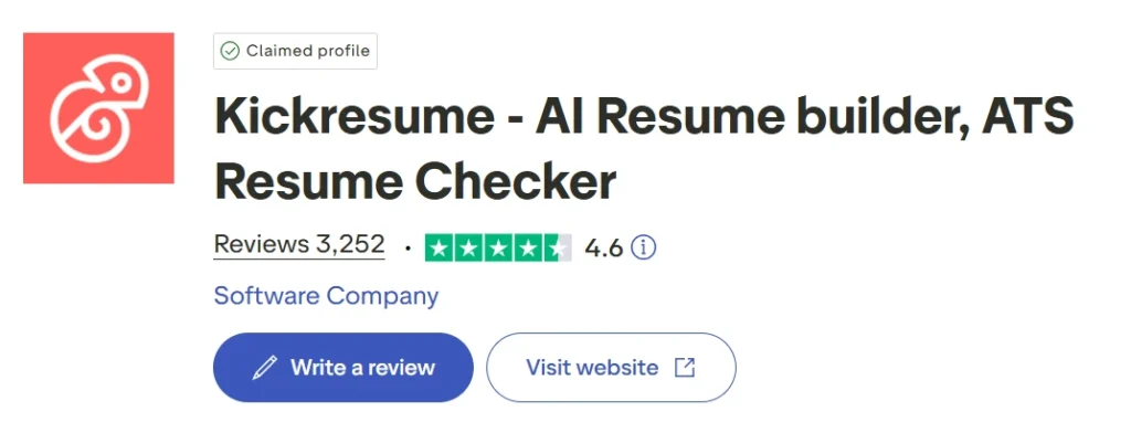 kickresume-trustpilot review