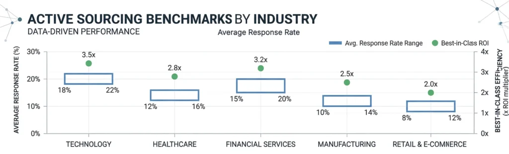 Active Sourcing Benchmarks Industry wise