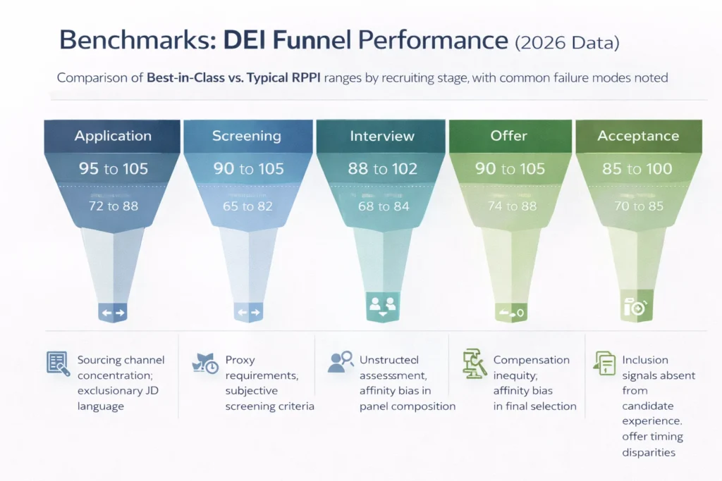 Benchmarks DEI Funnel Performance (2026 Data)