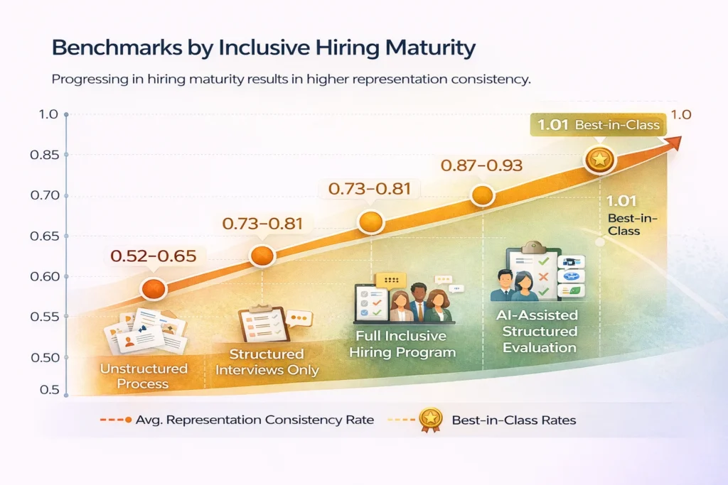 Benchmarks by Inclusive Hiring Maturity