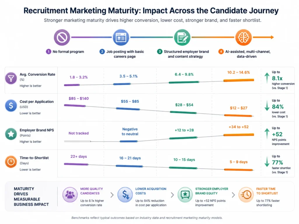 Benchmarks by Recruitment Marketing Maturit