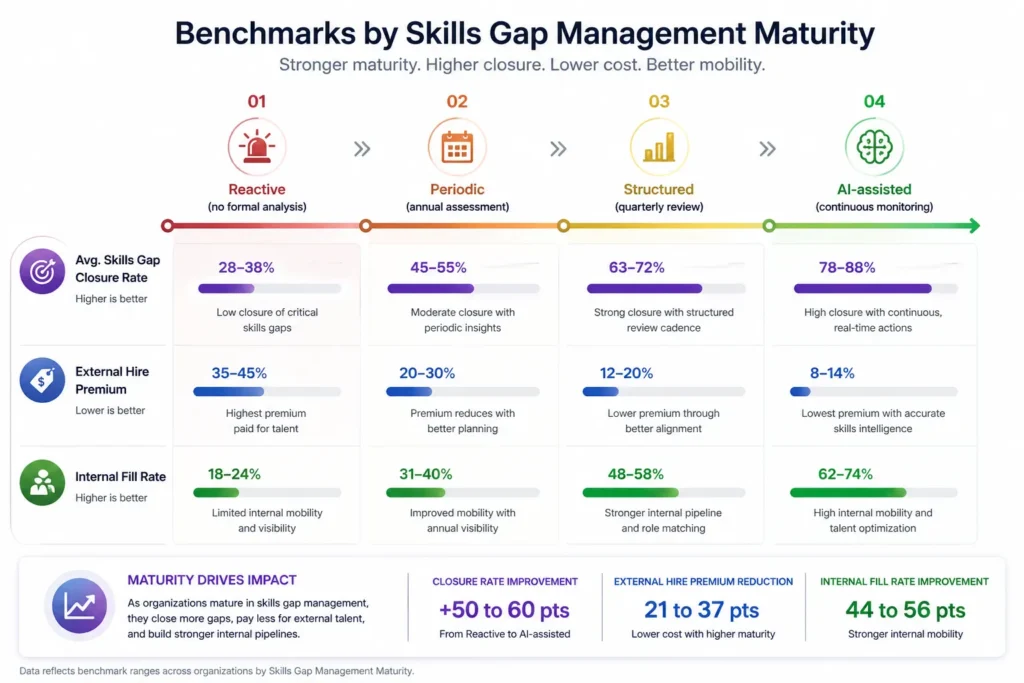 Benchmarks by Skills Gap Management Maturity