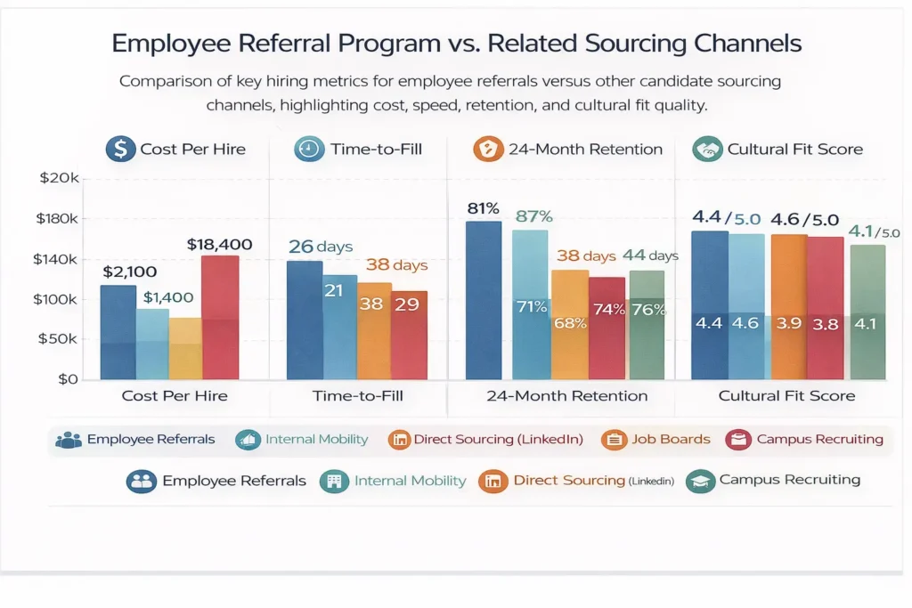 Employee Referral Program vs. Related Sourcing Channels