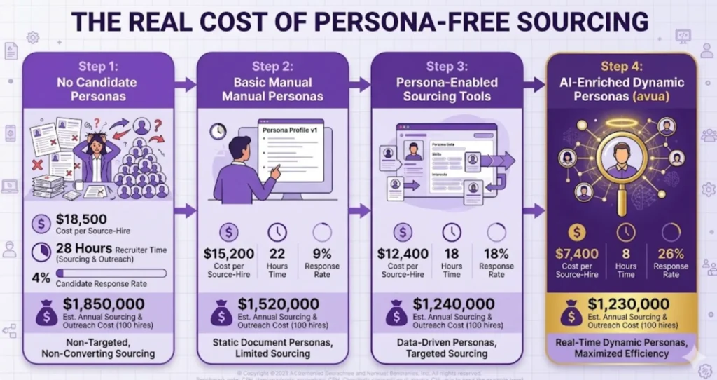 Real Cost of Candidate Persona Free Sourcing