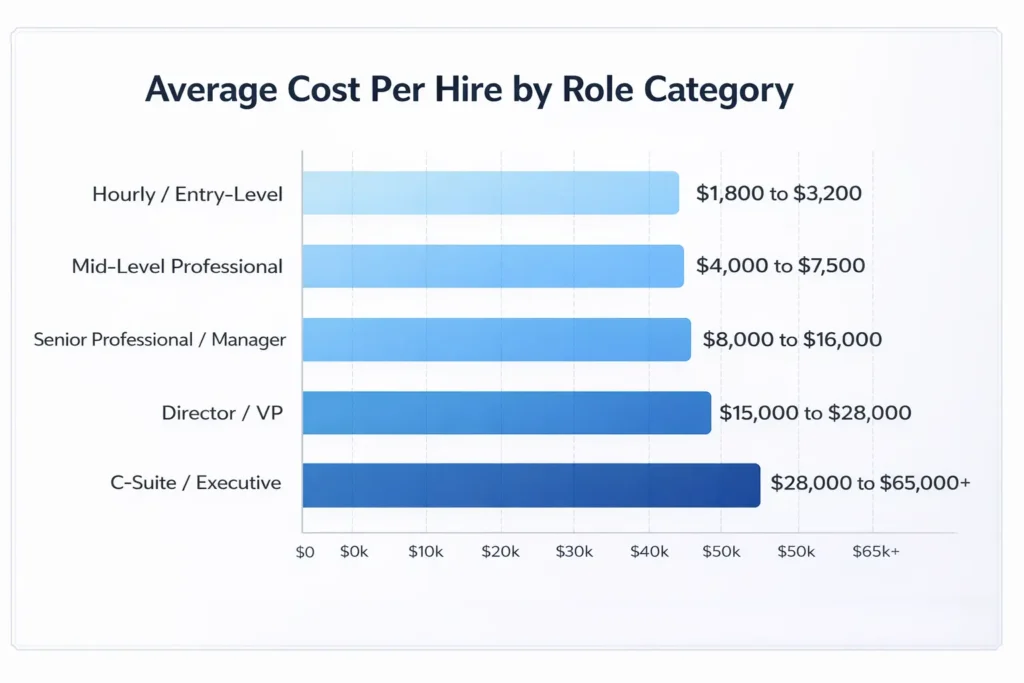 Average Cost per hire by Role Category